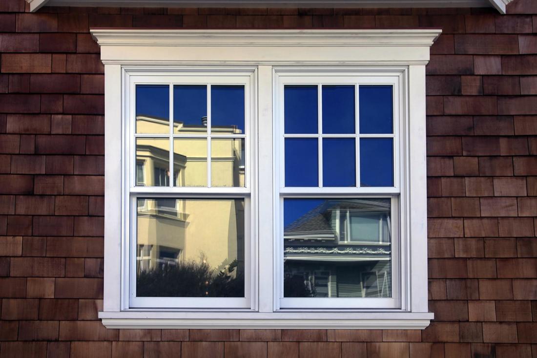 This is a picture of a double hung windows.
